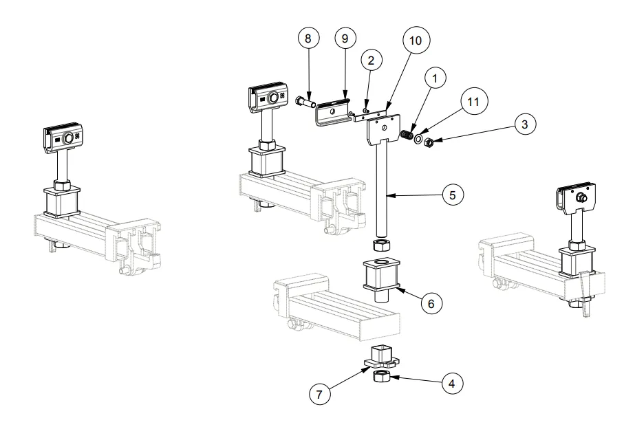 SET OF 4 HIGH CLAMPS FOR X-TRAC