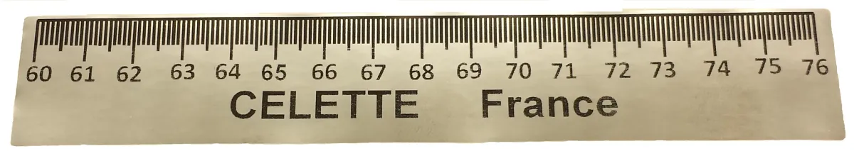 GRADUATE PLATE for YELLOW BENCH SILL CLAMPS
