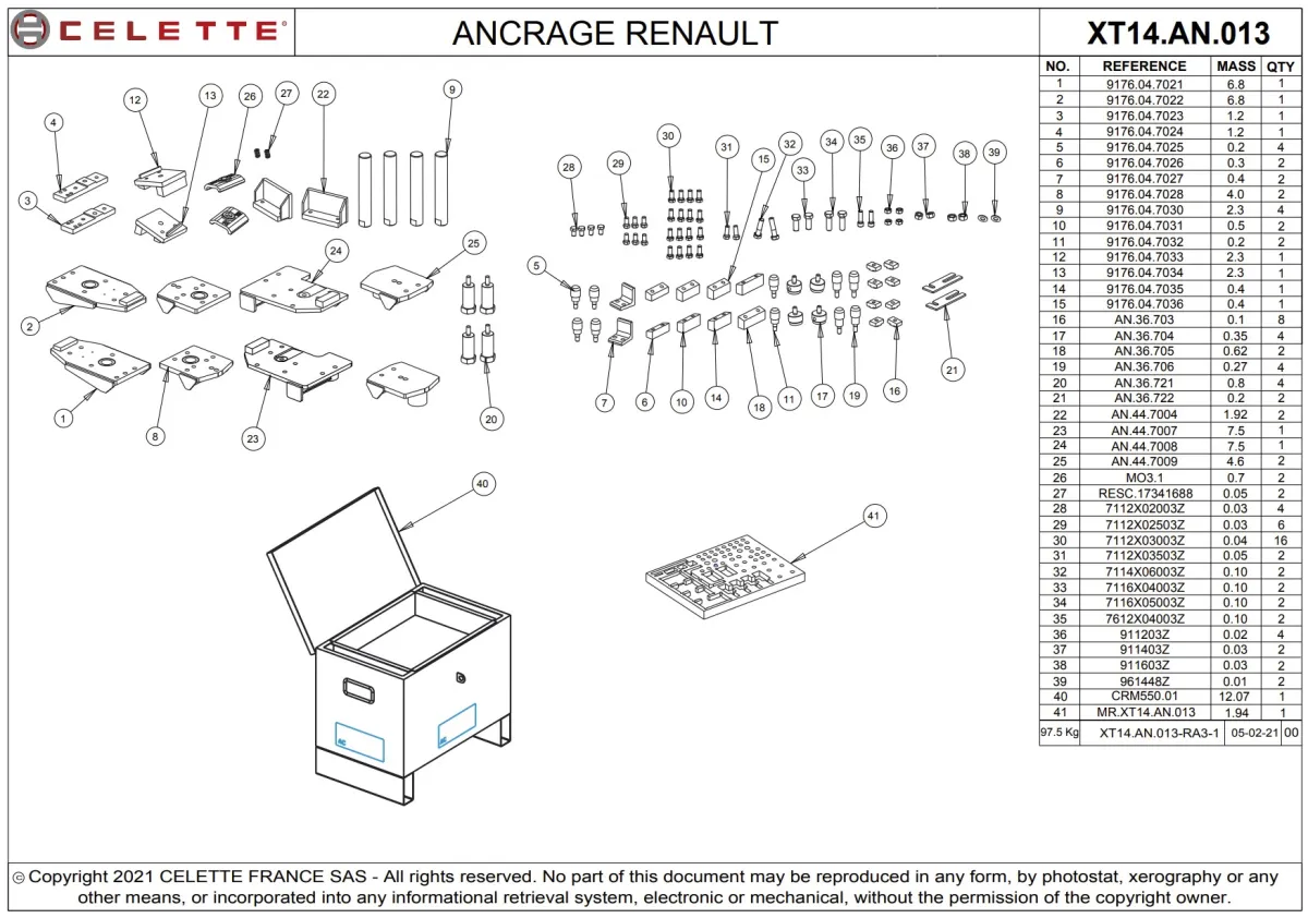 RENAULT ANCHORING KIT FOR X-TRAC