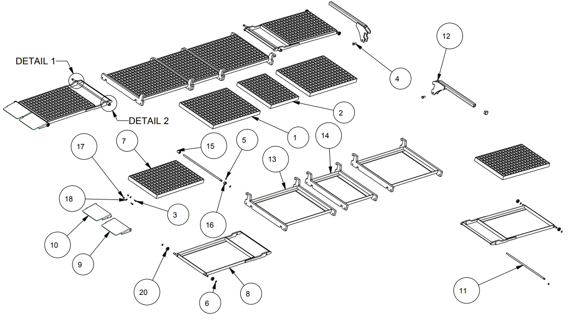 SLIDING TRACKS for X-Trac Lifting Platform
