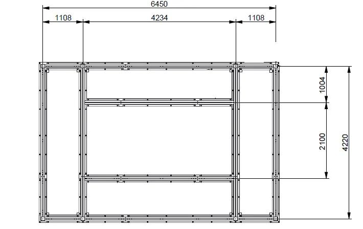 FLOOR RAILS 6450X 4220MM