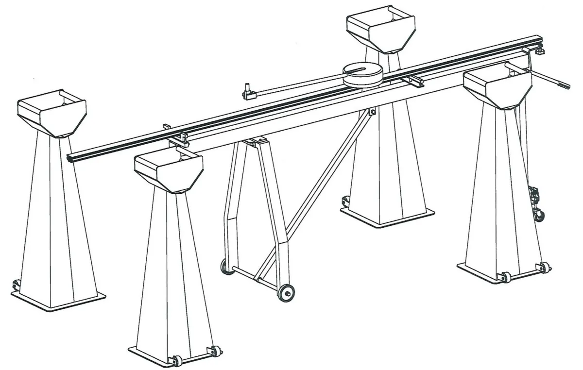SET OF 4 MOBILE AXLE STANDS