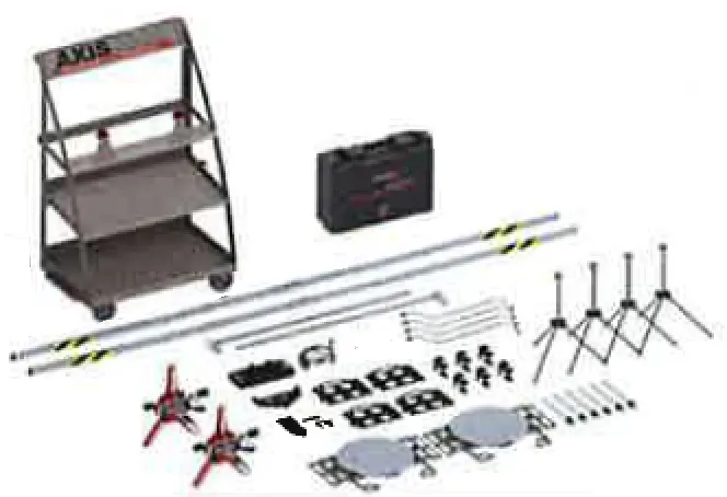 COMPLEMENTARY SET FOR CMC4000 for TRUCK STEERING WHEELS ALIGNMENT SYSTEM + STORAGE TROLLEY