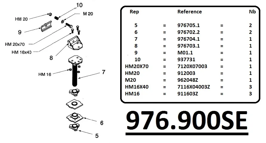 SET OF NUTS & SCREW FROM A SILL CLAMPS