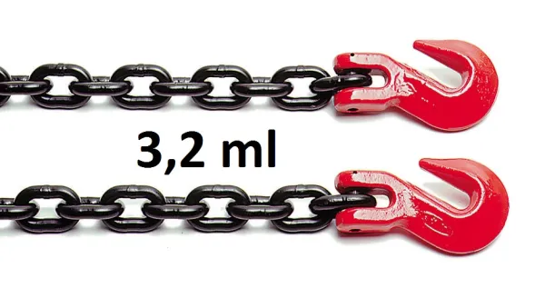 Product CHAIN 3M (2 BLACK HOOKS) Image