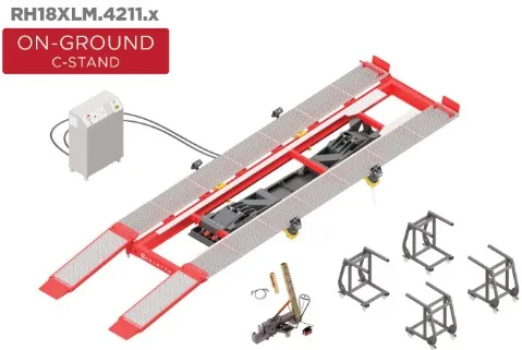 Product RHONE XL 5.5T Drive-On bench (ON-GROUND) + Pulling Unit “SEVENNE” with C-Stands Image