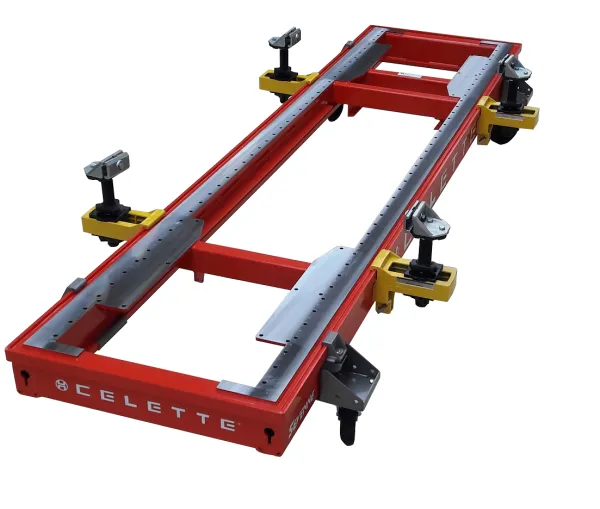 Product SEVENNE bench alone on wheels and with sill clamps Image