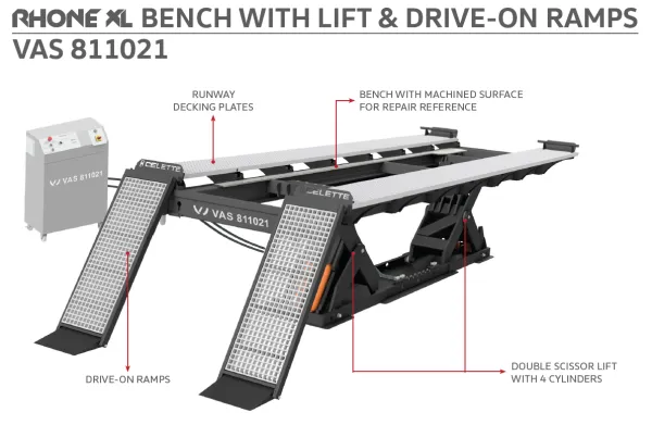 Product RHONE XL BENCH WITH LIFT & DRIVE-ON RAMPS Image