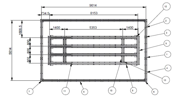 Producto BPL 7.5M X 2.6M FLOOR SYSTEM 9.5M X 5.5M Imagen