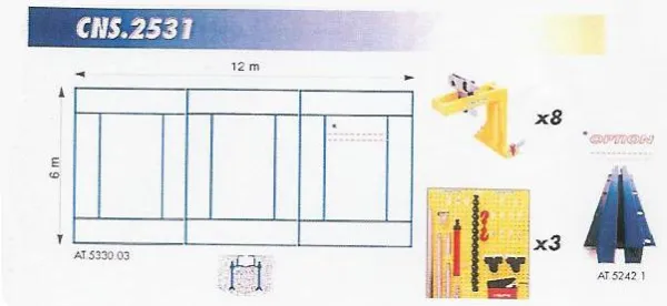 Product 3 POINTS COMPOSITION 3 WORK BAYS Image