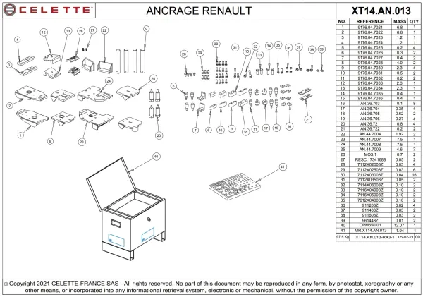 Product RENAULT ANCHORING KIT FOR X-TRAC Image