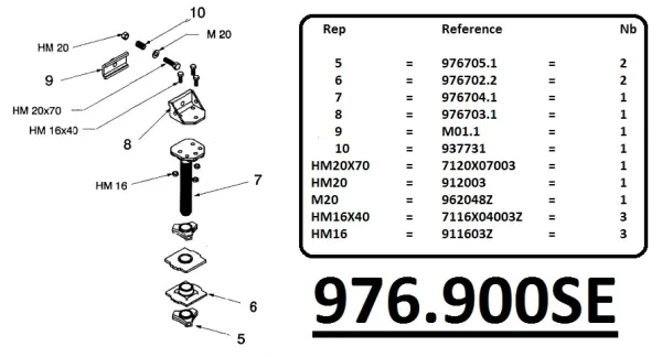 Product SET OF NUTS & SCREW FROM A SILL CLAMPS Image